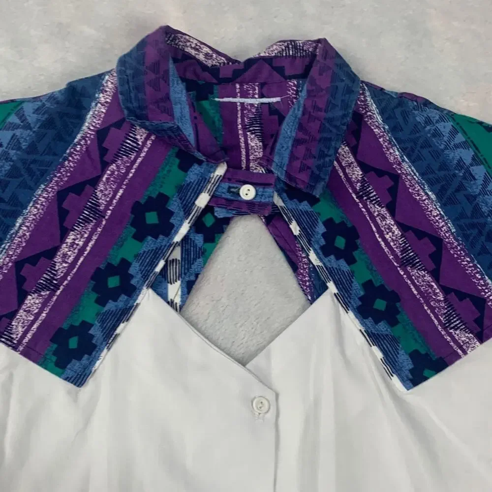 Western Collection size small two piece shirt skirt set rodeo cowgirl Aztec vint
